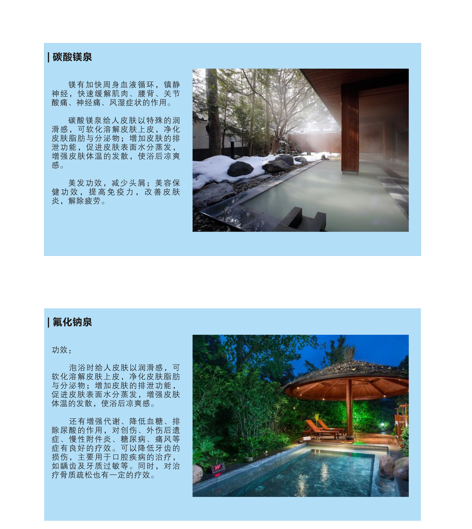 碳酸镁泉|氟化钠泉